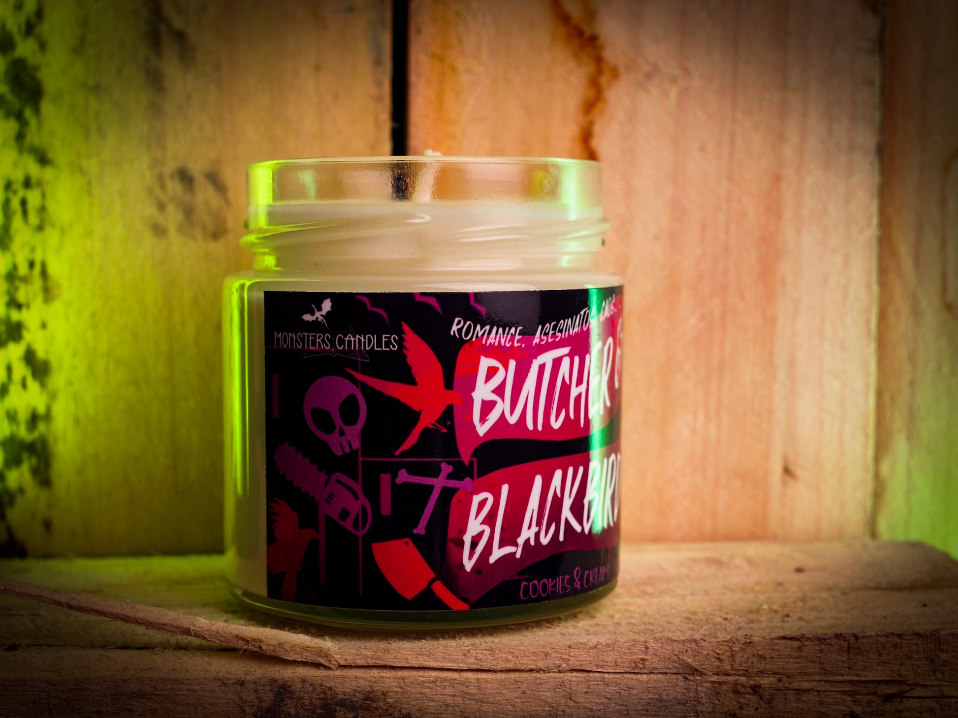 Vela Clásica “Butcher and Blackbird" Brynne Weaver - Monsters Candles ® - Velas Literarias