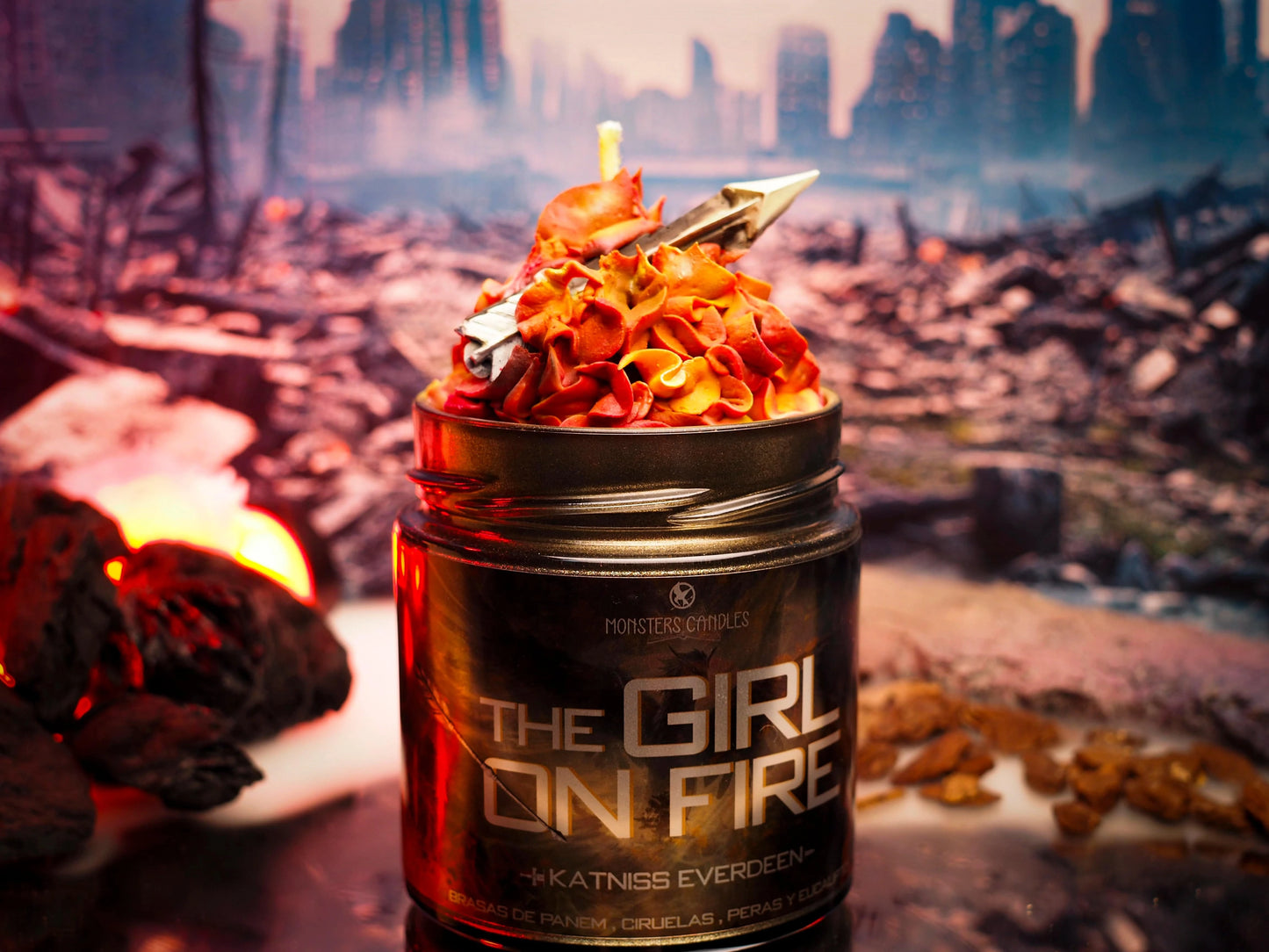 Vela "The Girl On Fire" Los Juegos del Hambre - Ed. Exclusiva | Monsters Candles ® - Velas Literarias