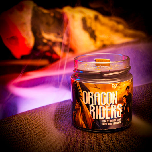 Vela "Dragon Riders" Ed. Limitada x @espadadevalkiria - Monsters Candles ® - Velas Literarias