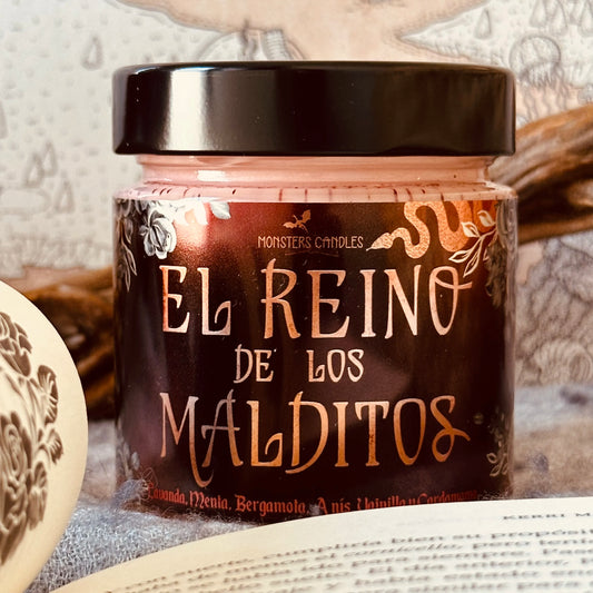 Vela "El Reino de los Malditos - El Ascenso de las Temidas" Kerri Maniscalco - Monsters Candles ® - Velas Literarias artesanas de soja 100% ecológica