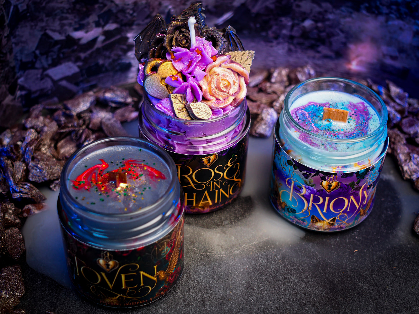 Caja Literaria "Rose in Chains" Julie Soto - Monsters Candles ® - Velas Literarias