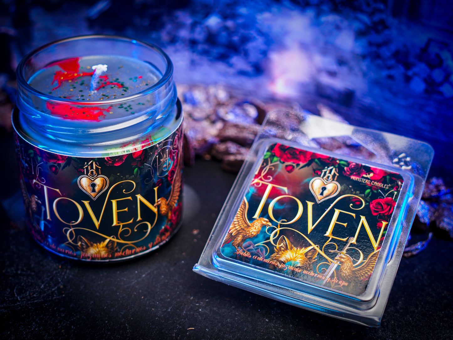 Vela “Toven Hearst" Rose in Chains - Monsters Candles ® - Velas Literarias