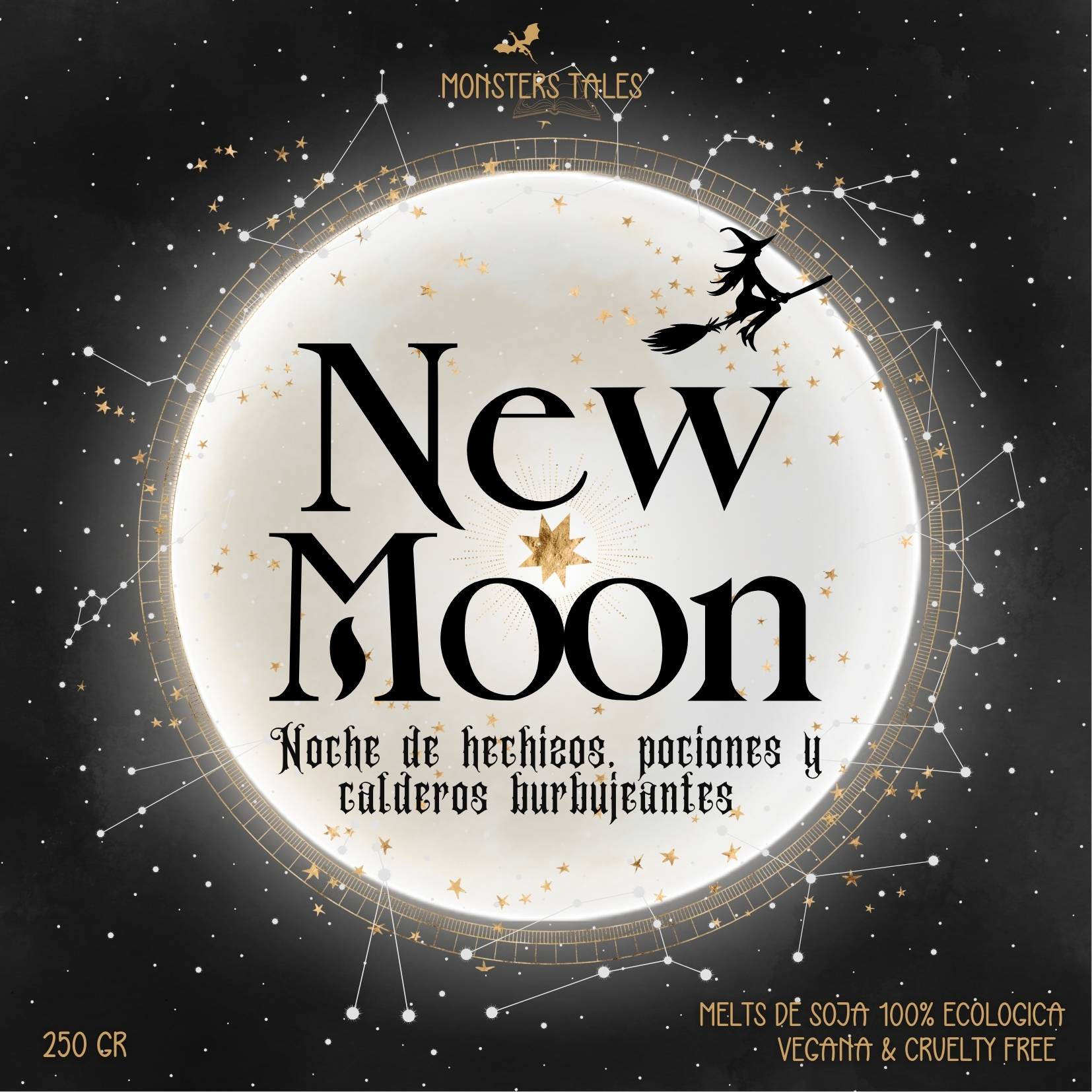 Melts “New Moon” Brujas y Hechizos - Monsters Candles ® - Velas Literarias artesanas de soja 100% ecológica