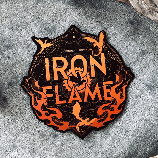 Iron Flame/Alas de Hierro sticker - Monsters Candles ® - Velas Literarias artesanas de soja 100% ecológica
