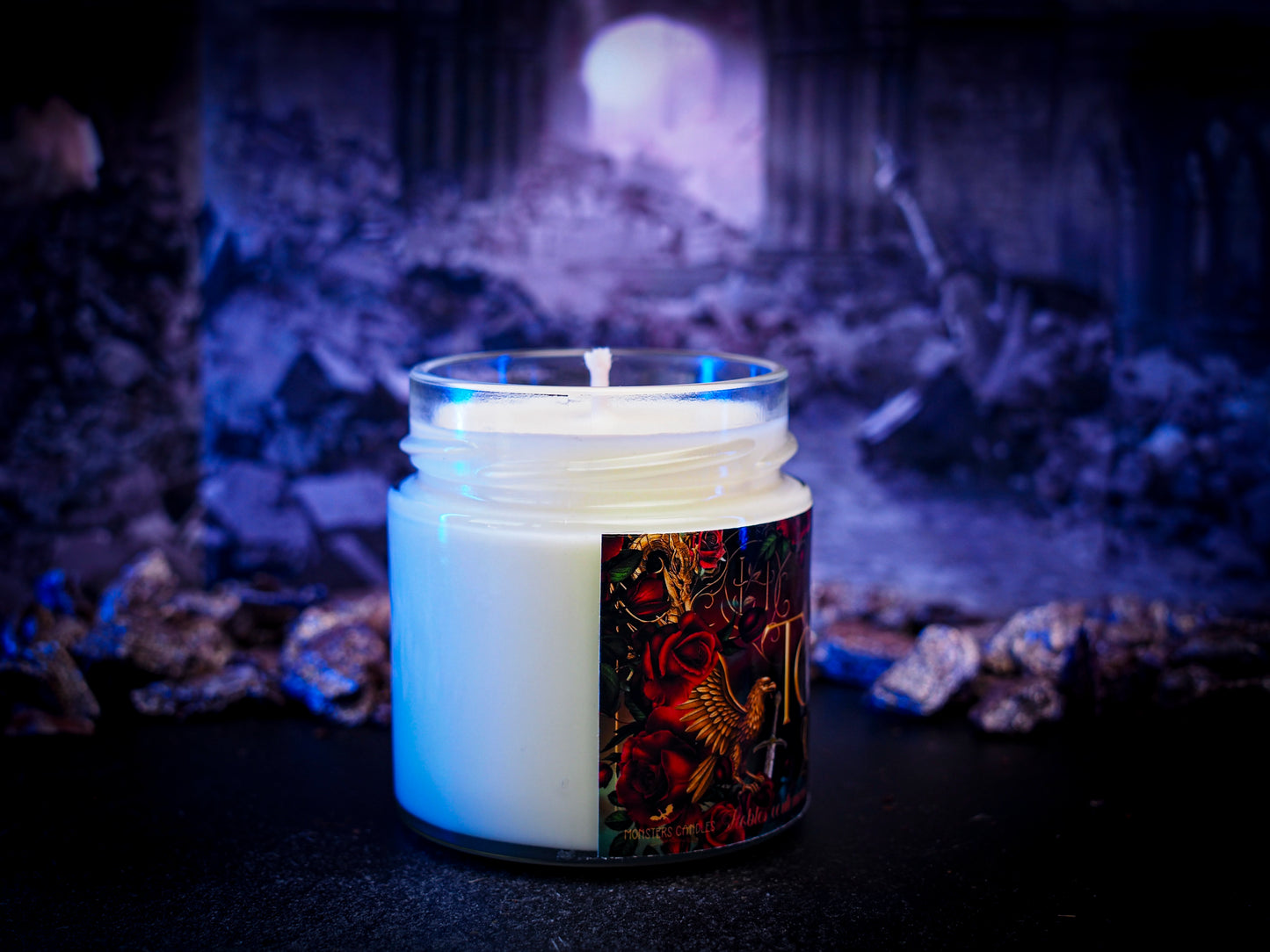 Vela Clásica “Toven Hearst" Rose in Chains - Monsters Candles ® - Velas Literarias