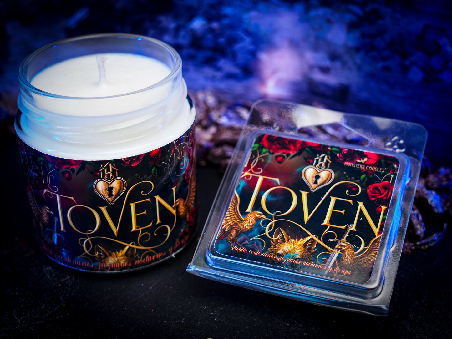 Vela Clásica “Toven Hearst" Rose in Chains - Monsters Candles ® - Velas Literarias