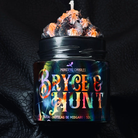 Vela "Bryce y Hunt" Colección Parejas de la literatura - Monsters Candles ® - Velas Literarias artesanas de soja 100% ecológica
