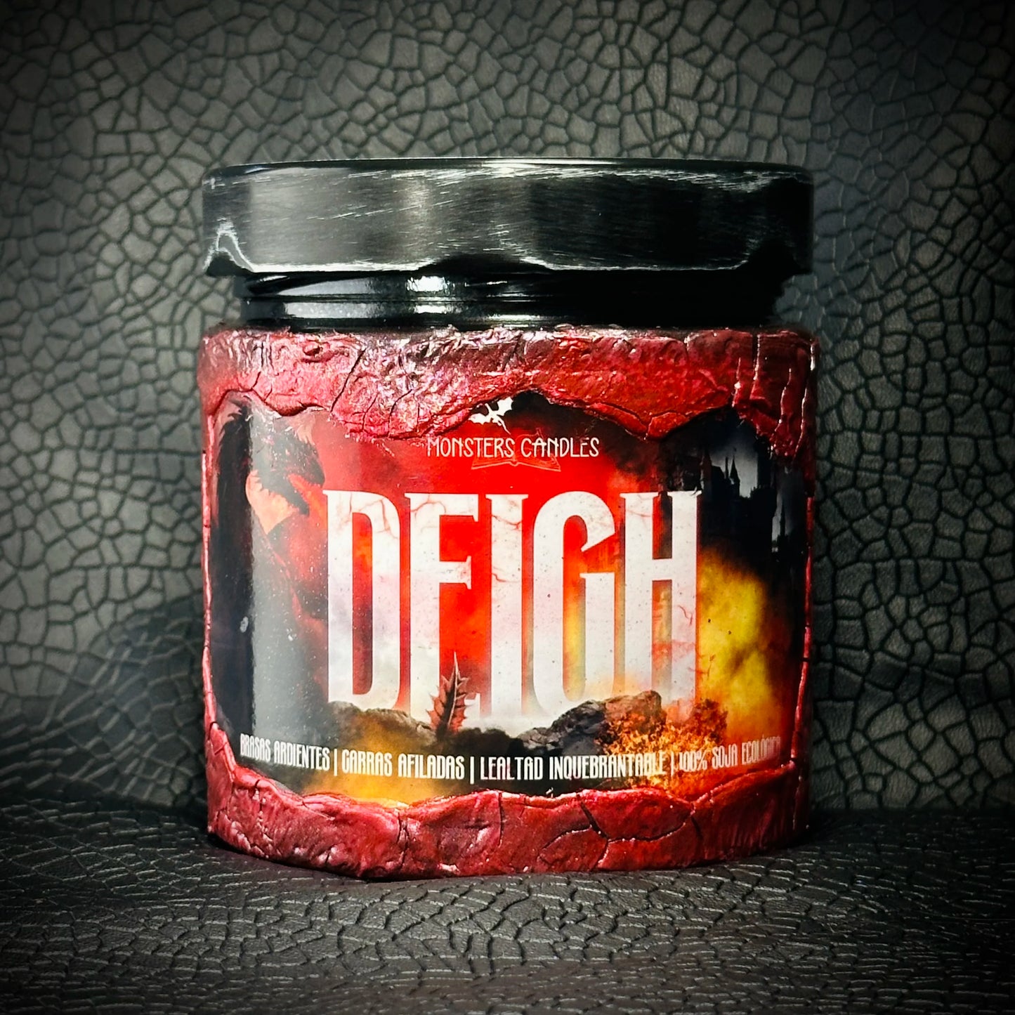 Vela "Deigh" Fourth Wing / Alas de Sangre - Monsters Candles ® - Velas Literarias artesanas de soja 100% ecológica