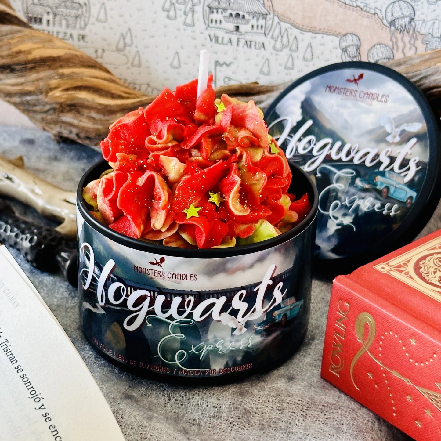 Vela “Hogwarts Express” Colección Harry Potter - Monsters Candles ® - Velas Literarias artesanas de soja 100% ecológica