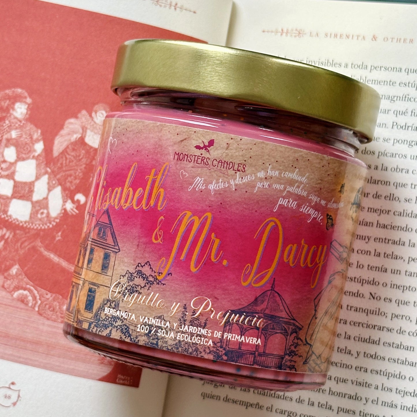 Vela “Atardeceres en Pemberley” Orgullo y Prejuicio - Monsters Candles ® - Velas Literarias artesanas de soja 100% ecológica
