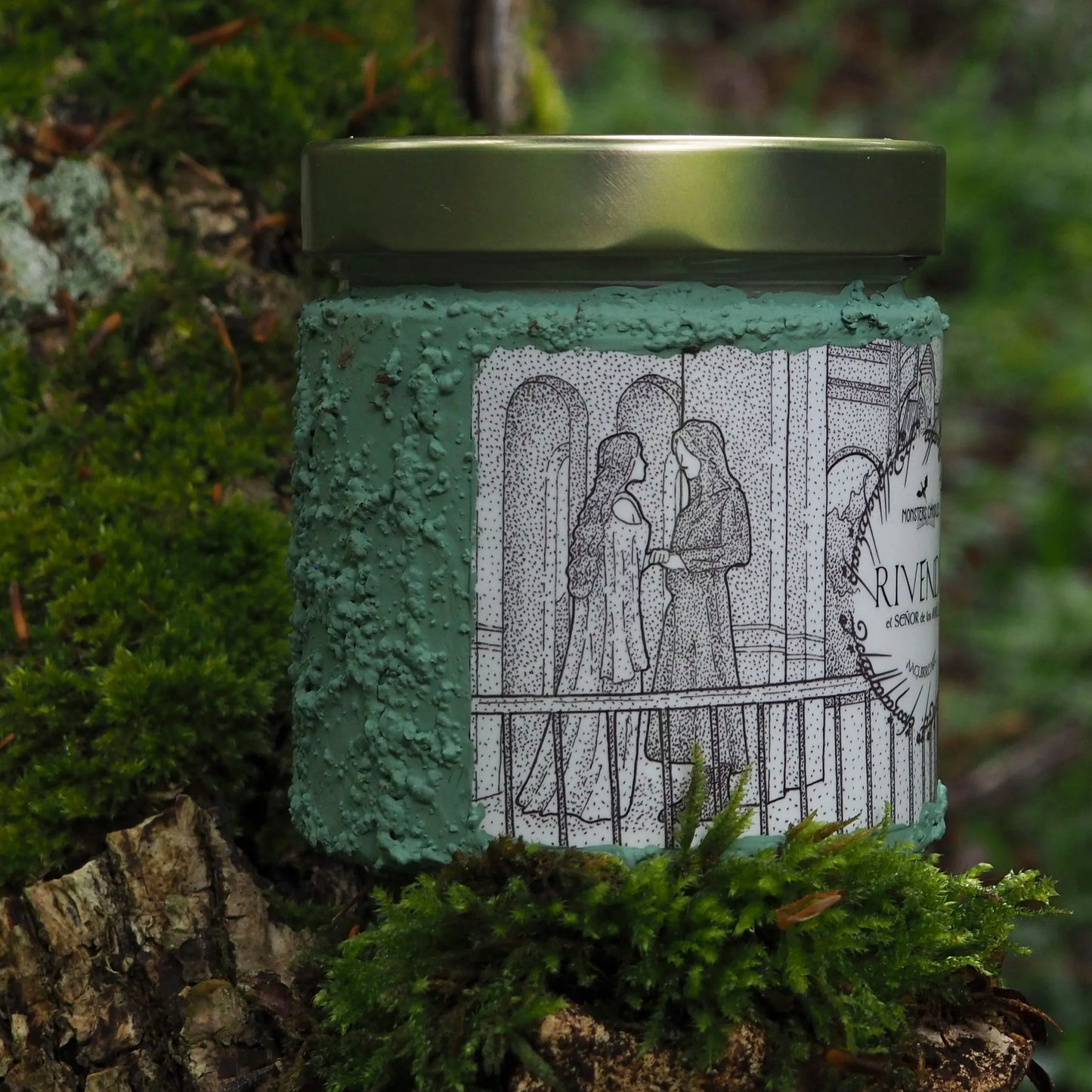Vela "Rivendel" El Señor de los Anillos x @aaguirreart - Monsters Candles ® - Velas Literarias artesanas de soja 100% ecológica