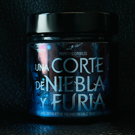 Vela "Una Corte de Niebla y Furia” Edición Exclusiva - Monsters Candles ® - Velas Literarias artesanas de soja 100% ecológica
