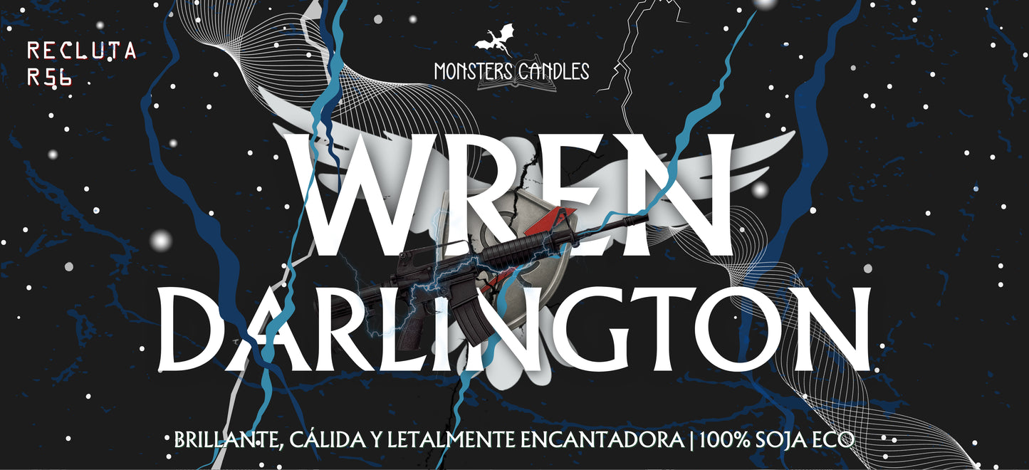 Vela “Wren Darlington" Élite Plateada - Monsters Candles ® - Velas Literarias