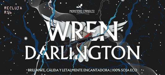 Vela “Wren Darlington" Élite Plateada - Monsters Candles ® - Velas Literarias