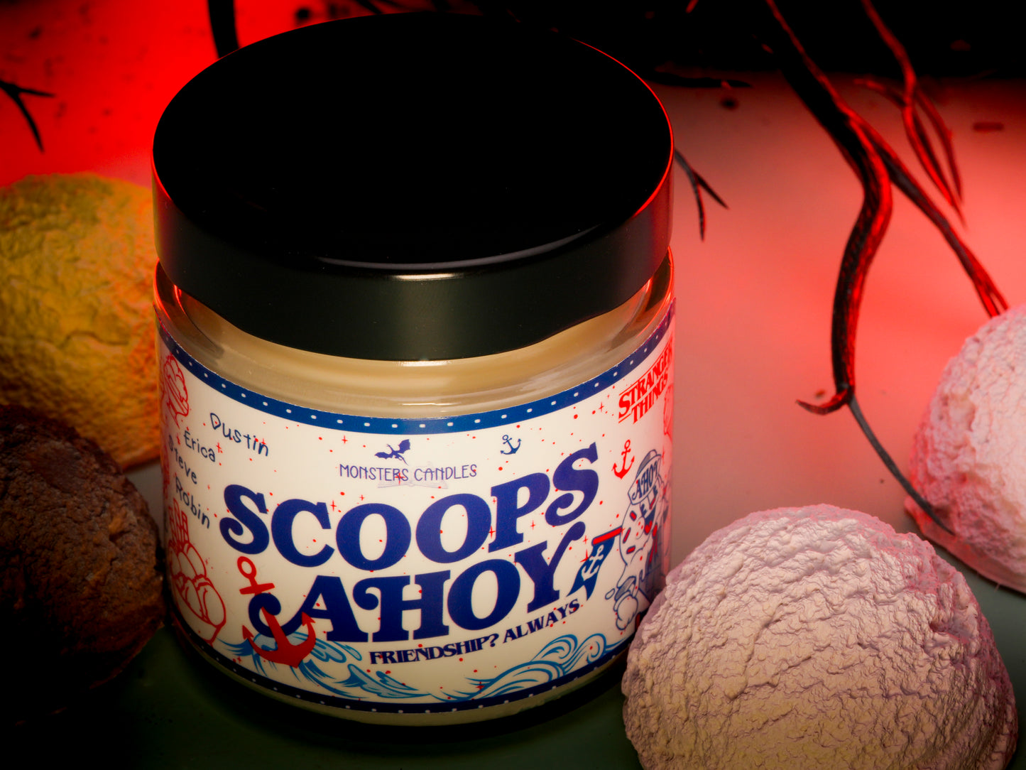 Vela Ice Cream clásica “Scoops Ahoy" Stranger Things