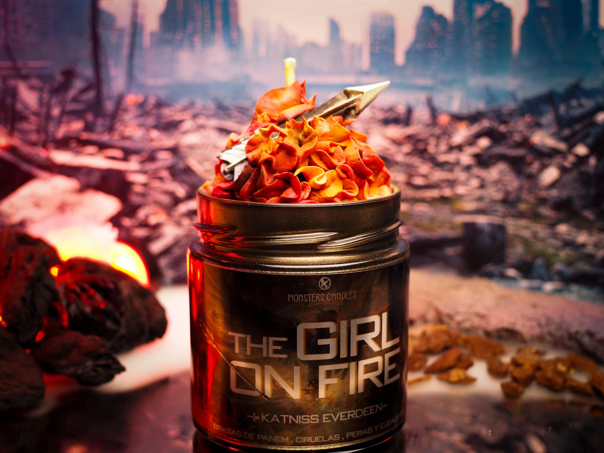 Vela "The Girl On Fire" Los Juegos del Hambre - Ed. Exclusiva | Monsters Candles ® - Velas Literarias