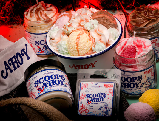 Vela Edición Limitada "Scoops Ahoy!” Licencia Oficial Stranger Things Netflix - Monsters Candles ® - Velas Literarias