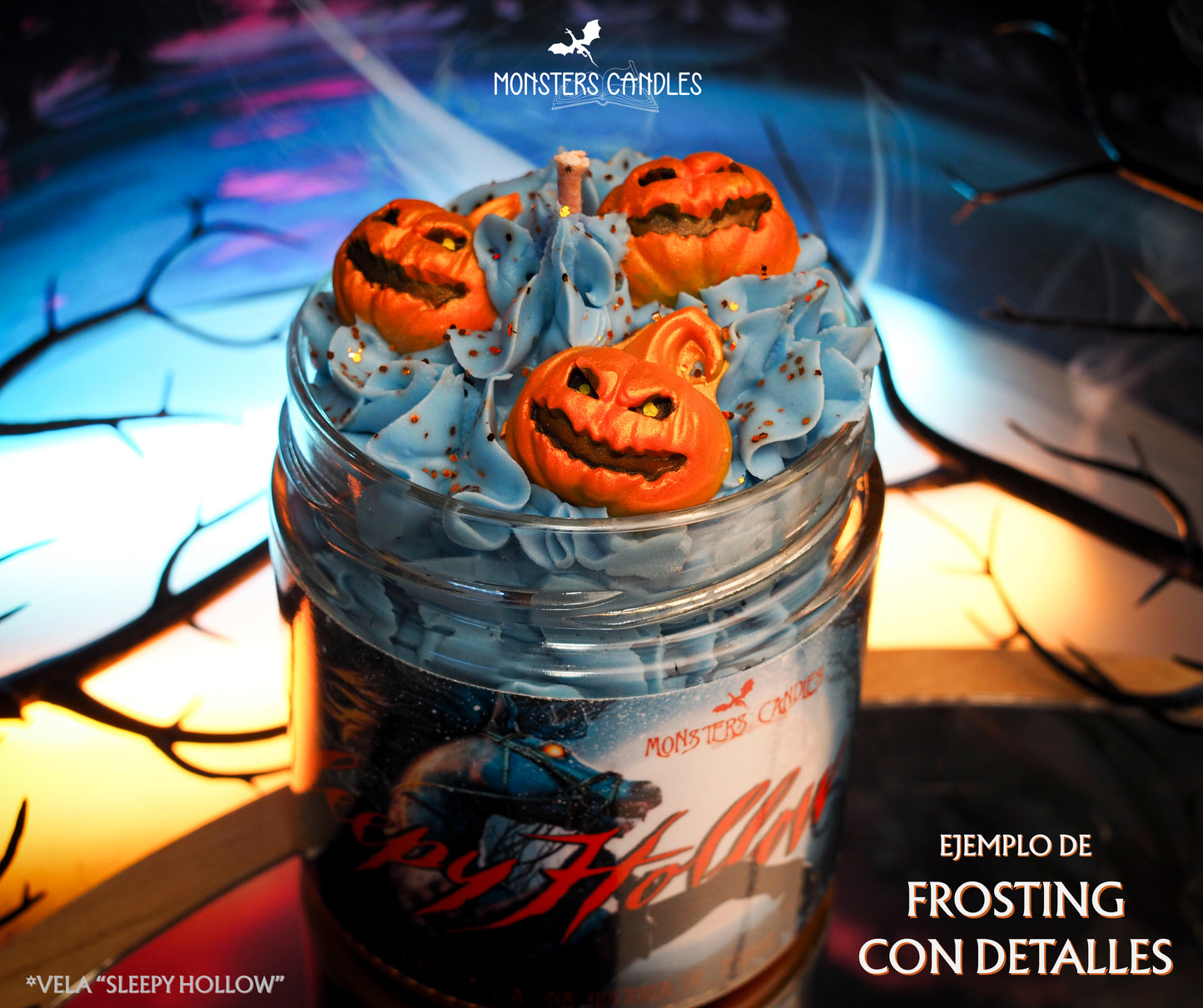 EXTRA DE FROSTING – Dale un toque mágico a tu vela - Monsters Candles ® - Velas Literarias