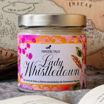 Vela “Lady Whistledown” Los Bridgerton - Monsters Candles ® - Velas Literarias artesanas de soja 100% ecológica