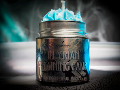 Vela "Illyrian Training Camp" Acotar - Ed. Exclusiva PREVENTA | Monsters Candles ® - Velas Literarias