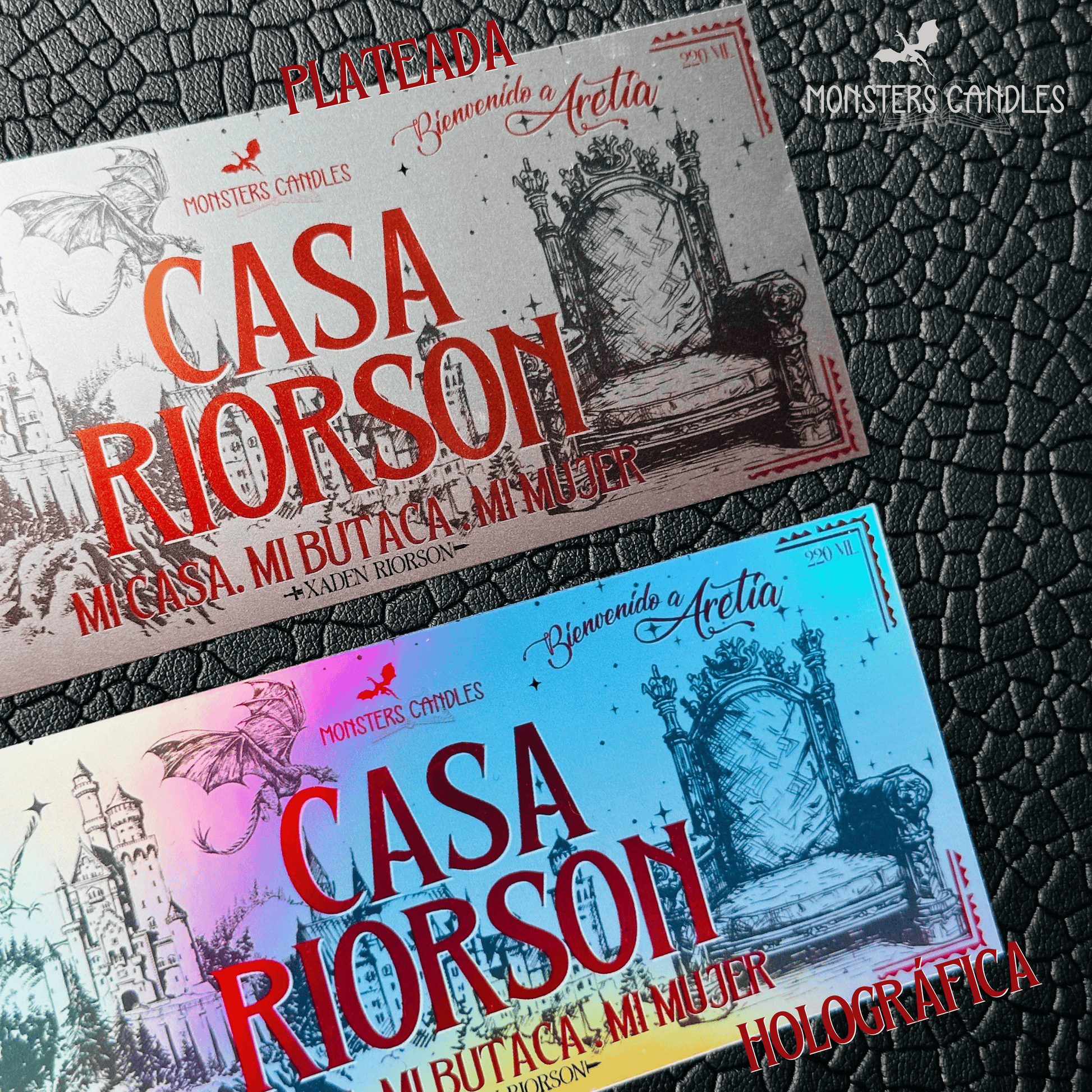 Vela "Casa Riorson" Alas de Sangre / Alas de Hierro | Monsters Candles ® - Velas Literarias