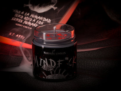 Vela Decorada “Mindf*ck" S.T. Abby - Ed. Suscriptores - Monsters Candles ® - Velas Literarias