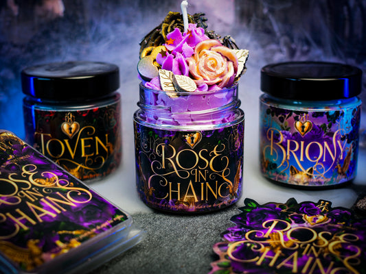 Caja Literaria "Rose in Chains" Julie Soto - Monsters Candles ® - Velas Literarias