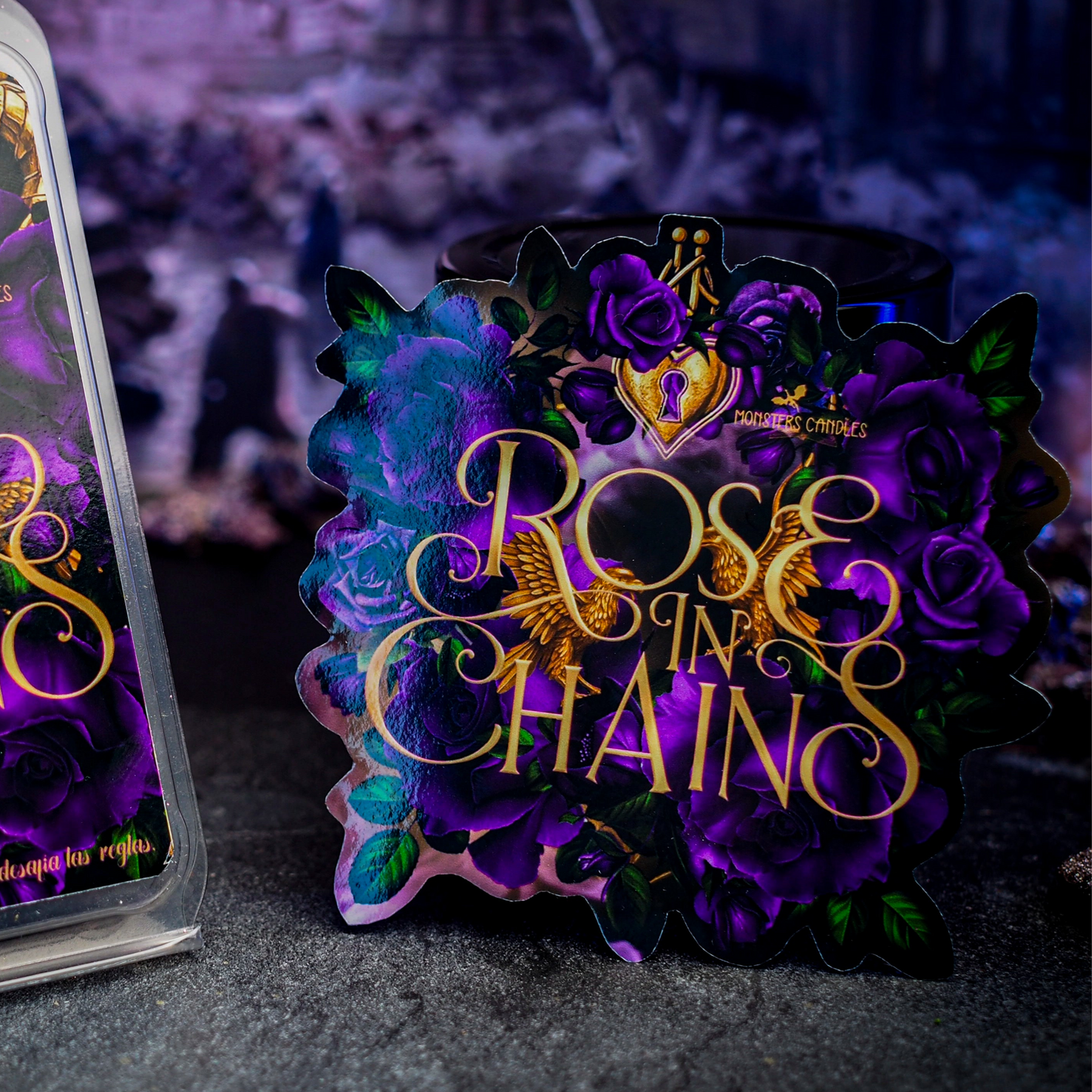 Rose in Chains Sticker - Monsters Candles ® - Velas Literarias