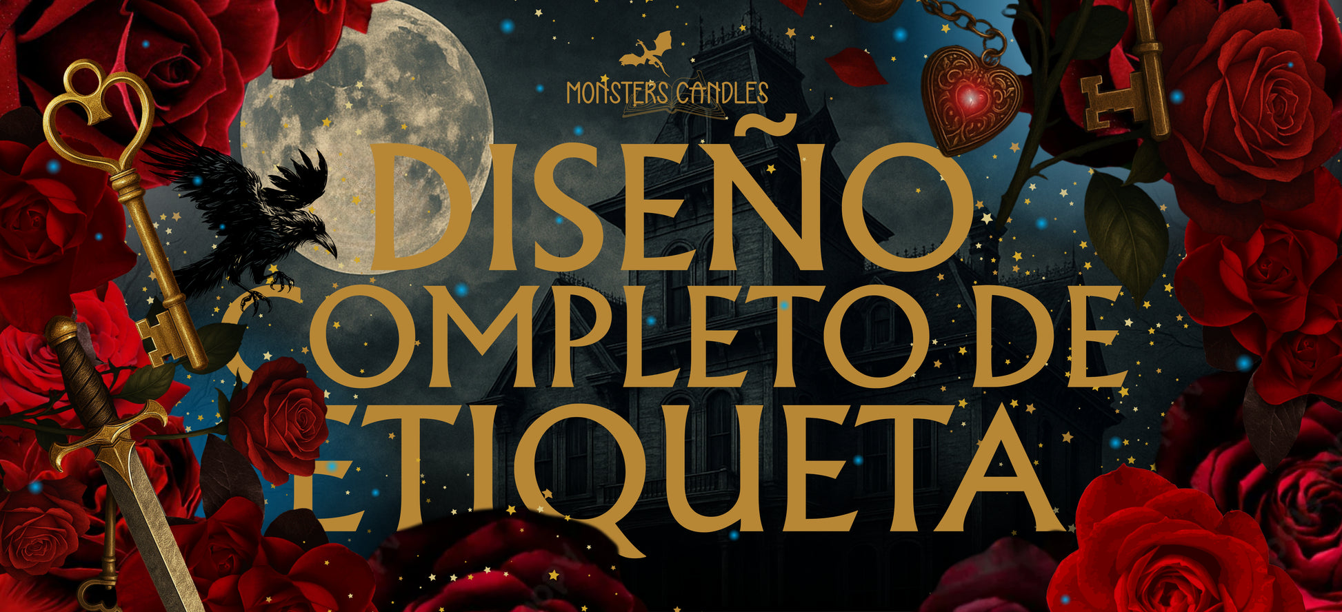 Diseño completo de etiqueta - Monsters Candles ® - Velas Literarias