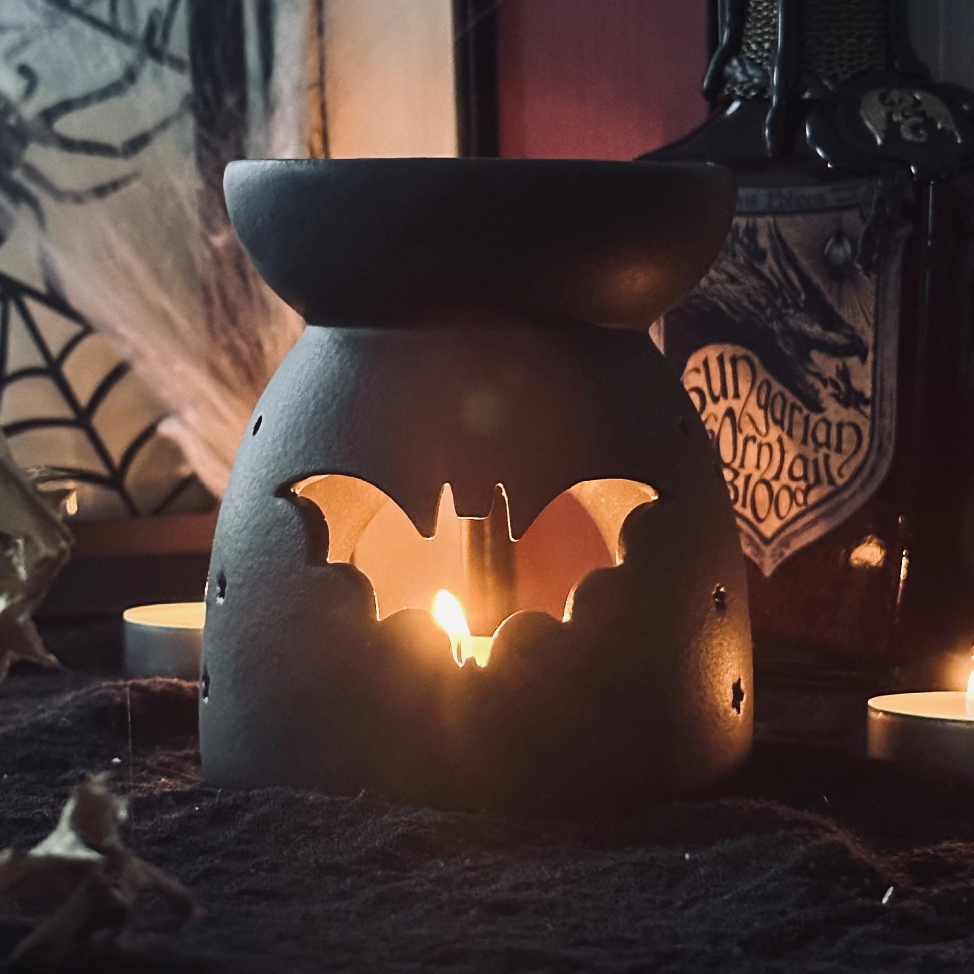 Quemador "Black Bat" - Monsters Candles ® - Velas Literarias artesanas de soja 100% ecológica