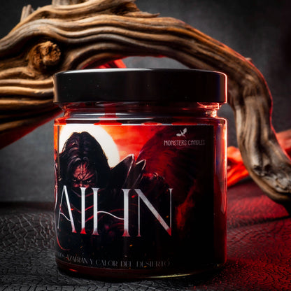 Vela “Raihn” La Serpiente y las Alas de la Noche | Monsters Candles ® - Velas Literarias