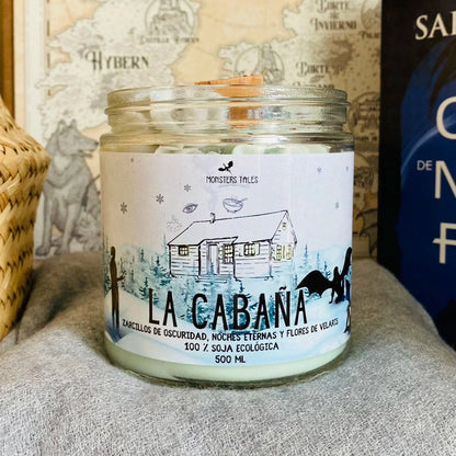 Vela “La Cabaña” Acotar - Monsters Candles ® - Velas Literarias artesanas de soja 100% ecológica