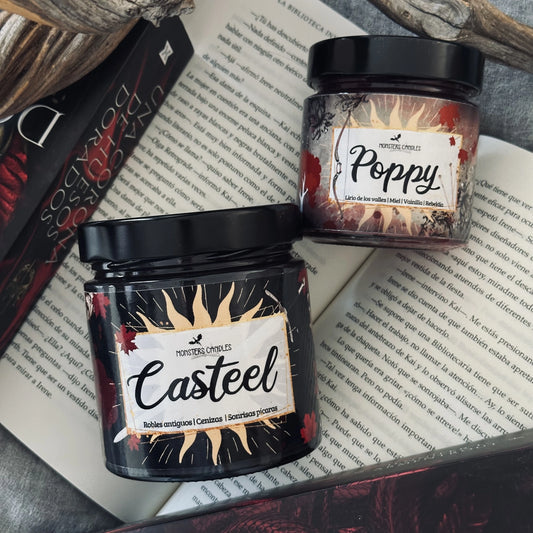Vela “Casteel” De Sangre y Cenizas - Monsters Candles ® - Velas Literarias artesanas de soja 100% ecológica