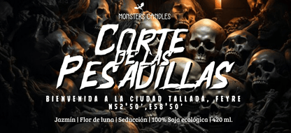 Vela "Corte de las Pesadillas" Acotar | Monsters Candles ® - Velas Literarias