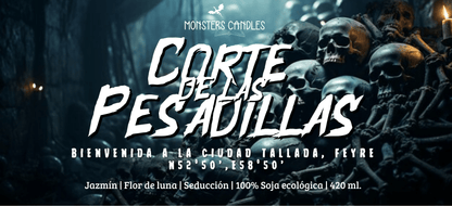 Vela "Corte de las Pesadillas" Acotar | Monsters Candles ® - Velas Literarias