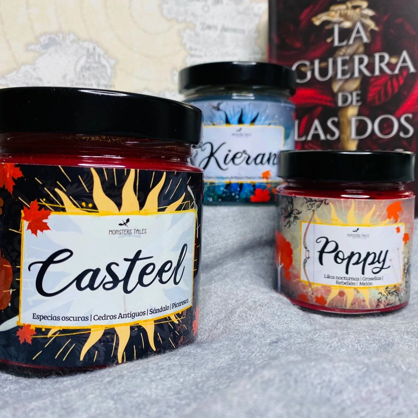 Vela “Kieran” De Sangre y Cenizas - Monsters Candles ® - Velas Literarias artesanas de soja 100% ecológica