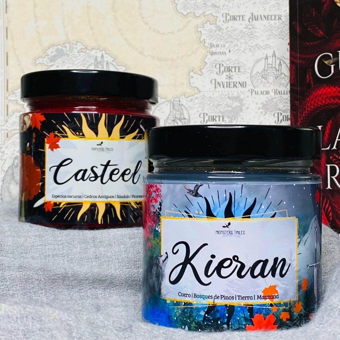 Vela “Kieran” De Sangre y Cenizas - Monsters Candles ® - Velas Literarias artesanas de soja 100% ecológica