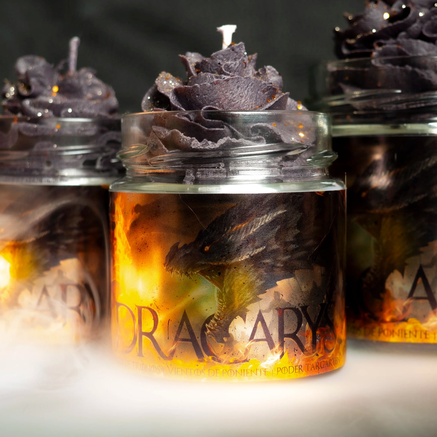 Vela “Dracarys” Juego de Tronos / Casa del Dragón - Monsters Candles ® - Velas Literarias artesanas de soja 100% ecológica