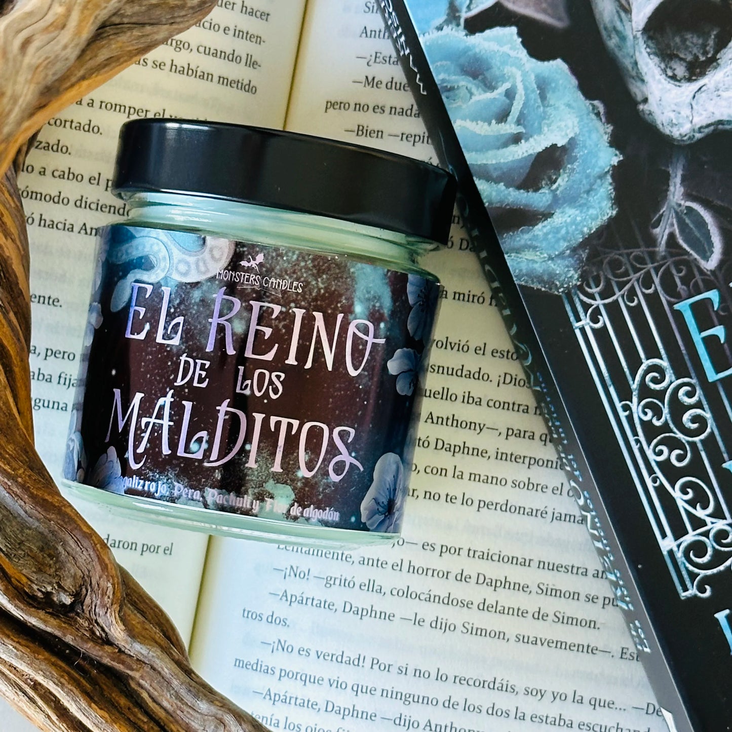 Vela "El Reino de los Malditos - Los siete círculos del Infierno" Kerri Maniscalco - Monsters Candles ® - Velas Literarias artesanas de soja 100% ecológica