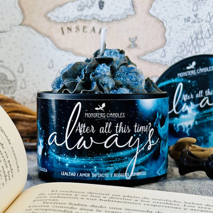 Vela “Always” Colección Harry Potter - Monsters Candles ® - Velas Literarias artesanas de soja 100% ecológica