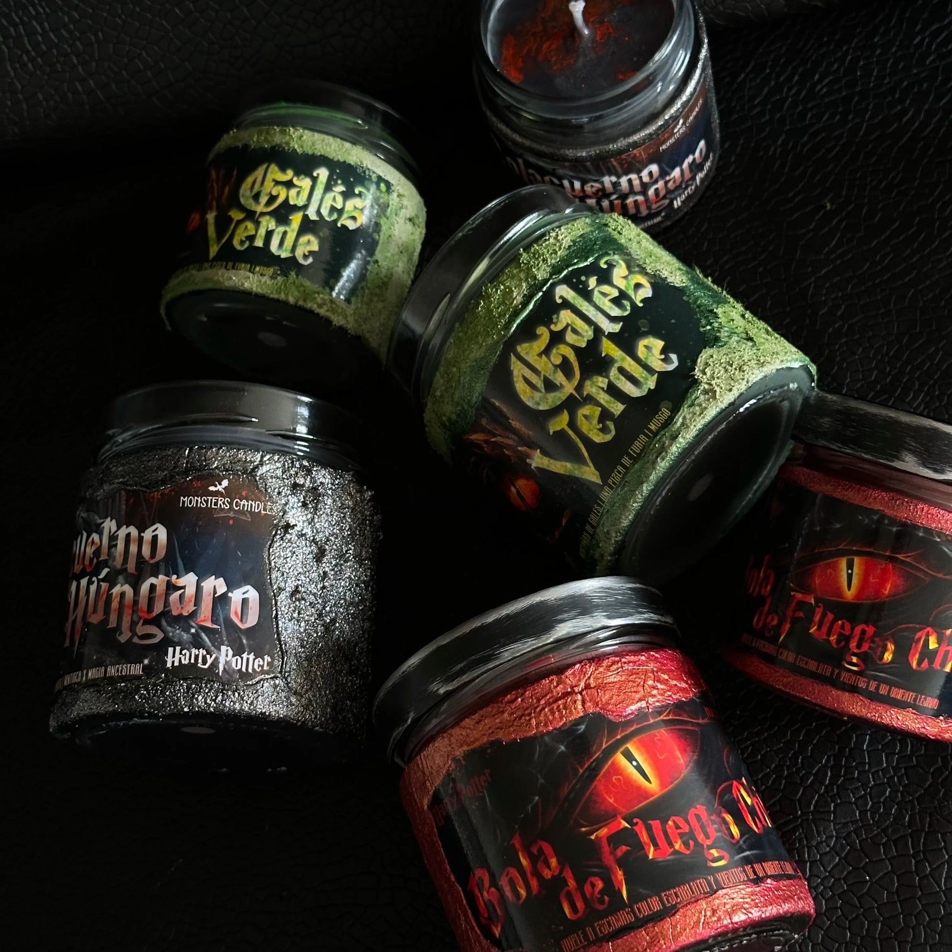 Vela "Galés Verde" Harry Potter - Monsters Candles ® - Velas Literarias artesanas de soja 100% ecológica