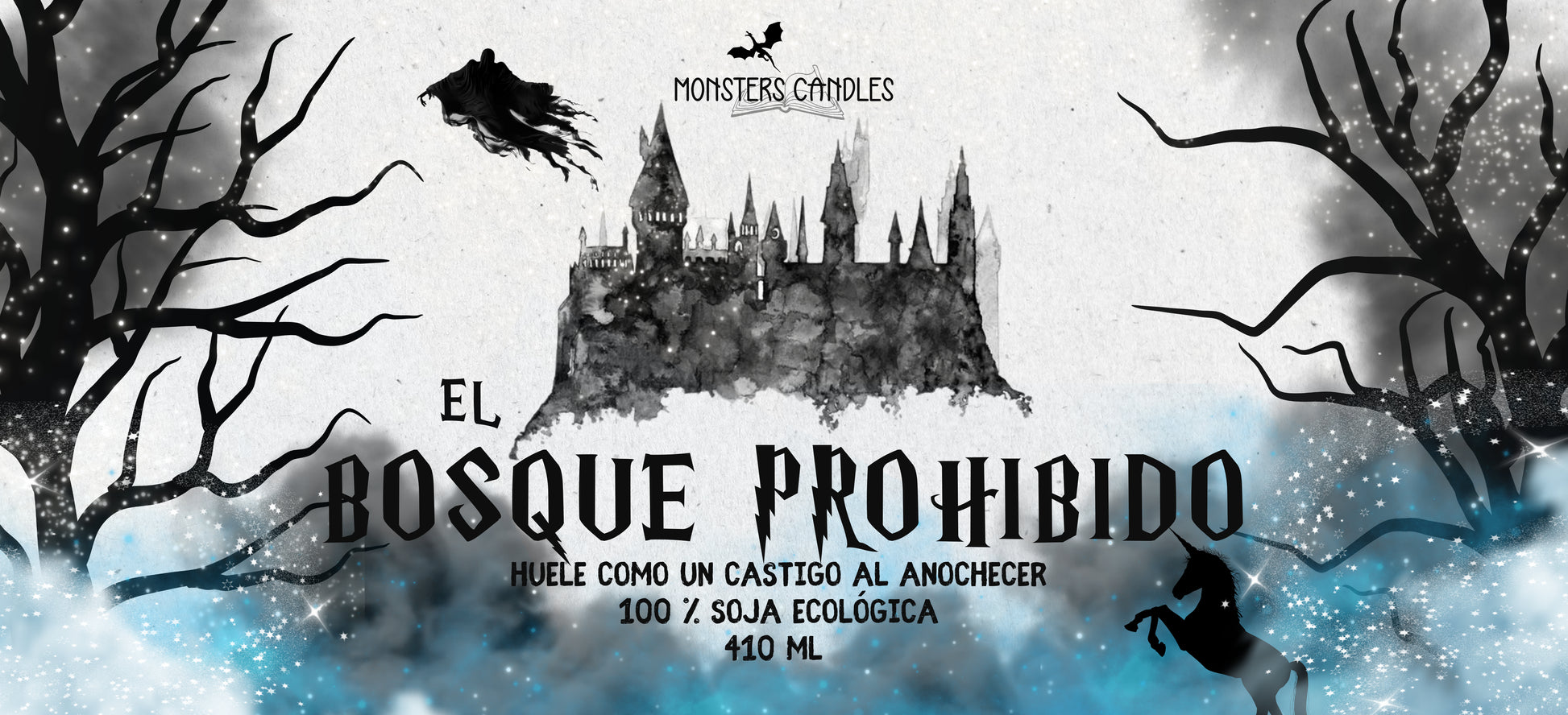 Vela “El Bosque Prohibido” Harry Potter - Monsters Candles ® - Velas Literarias artesanas de soja 100% ecológica