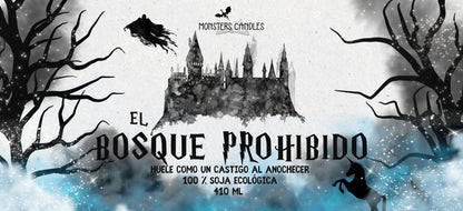 Vela “El Bosque Prohibido” Harry Potter - Monsters Candles ® - Velas Literarias artesanas de soja 100% ecológica