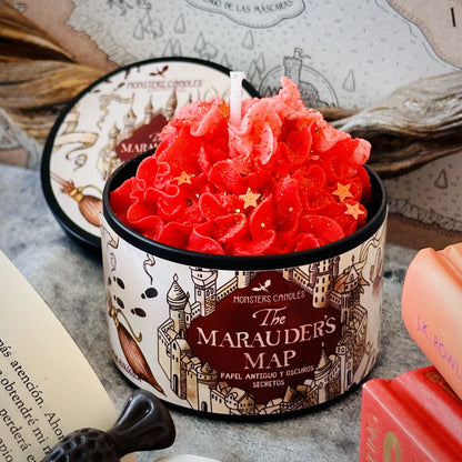 Vela “Mapa del Merodeador” Colección Harry Potter - Monsters Candles ® - Velas Literarias artesanas de soja 100% ecológica