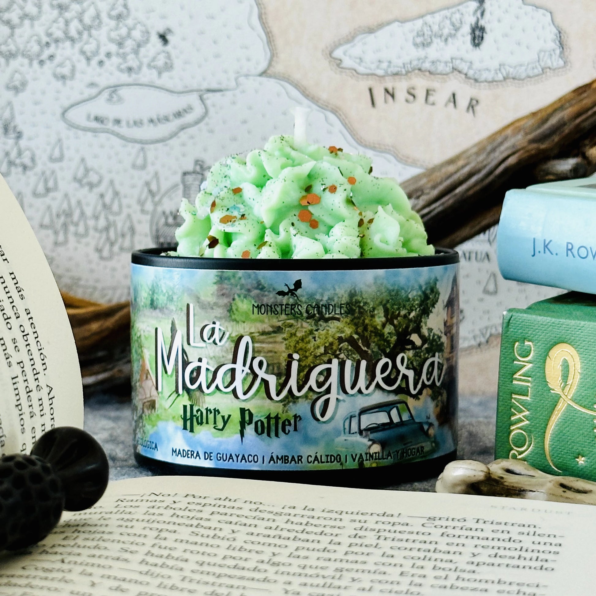 Vela “La Madriguera” Colección Harry Potter - Monsters Candles ® - Velas Literarias artesanas de soja 100% ecológica