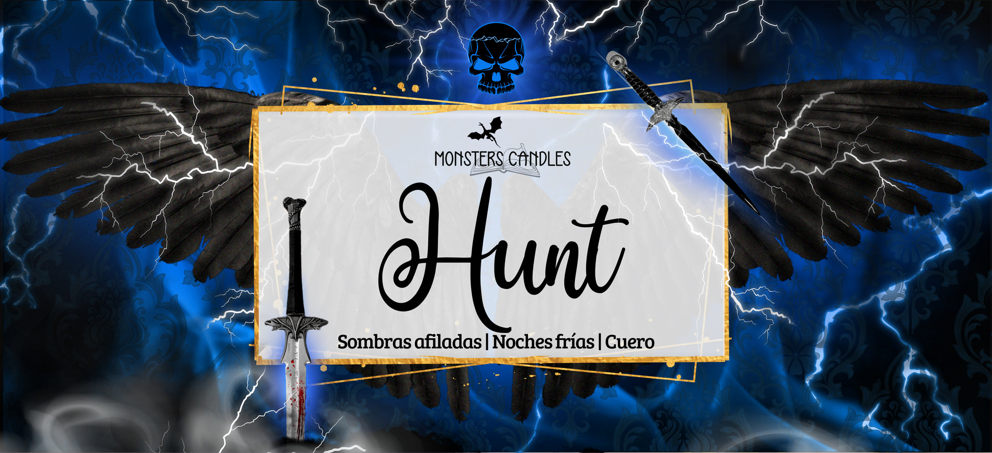 Vela “Hunt Athalar” Ciudad Medialuna - Monsters Candles ® - Velas Literarias artesanas de soja 100% ecológica