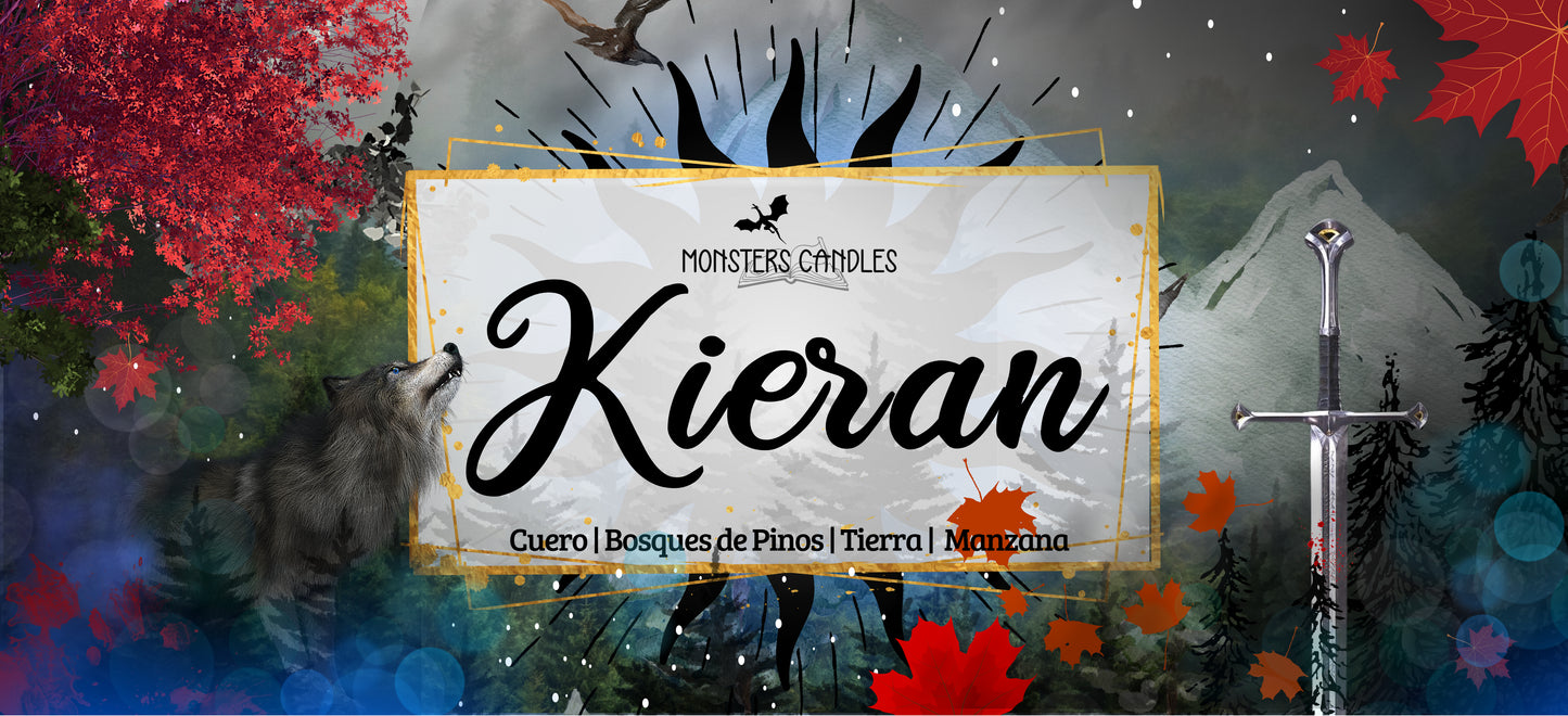 Vela “Kieran” De Sangre y Cenizas - Monsters Candles ® - Velas Literarias artesanas de soja 100% ecológica