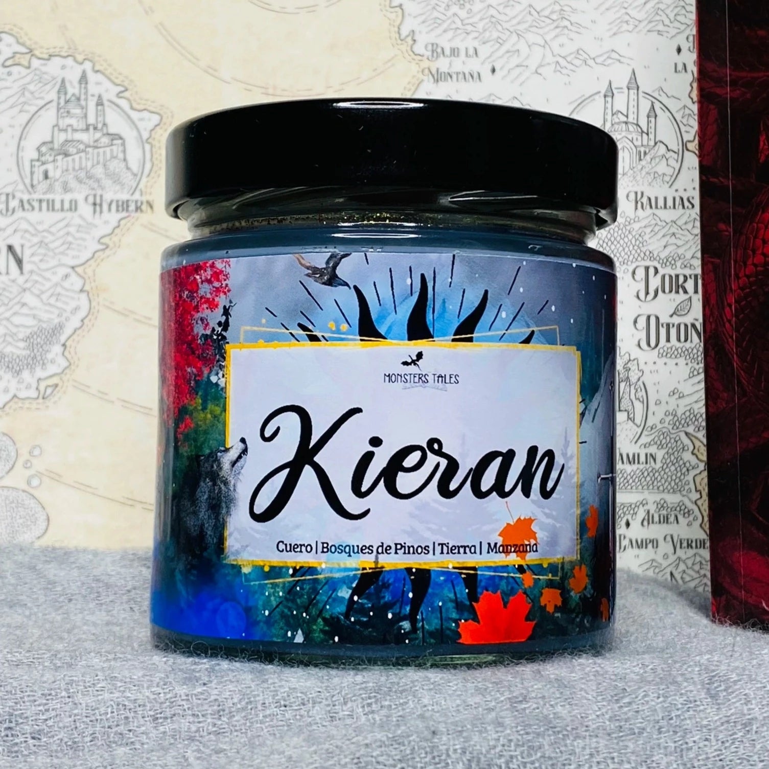 Vela “Kieran” De Sangre y Cenizas - Monsters Candles ® - Velas Literarias artesanas de soja 100% ecológica