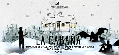 Vela “La Cabaña” Acotar - Monsters Candles ® - Velas Literarias artesanas de soja 100% ecológica