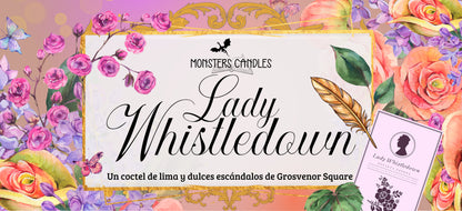 Vela “Lady Whistledown” Los Bridgerton - Monsters Candles ® - Velas Literarias artesanas de soja 100% ecológica